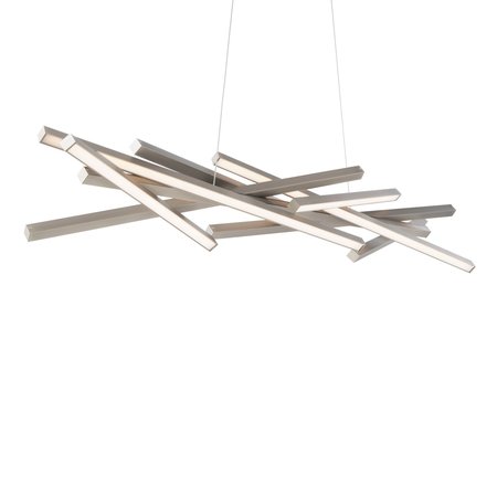 DWELED Parallax 55in LED Linear Pendant 3000K in Brushed Nickel PD-731